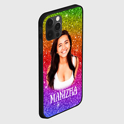 Чехол для iPhone 12 Pro Manizha Радужные блестки, цвет: 3D-черный — фото 2