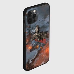 Чехол для iPhone 12 Pro Стимпанк бой Steampunk Ship Z, цвет: 3D-черный — фото 2