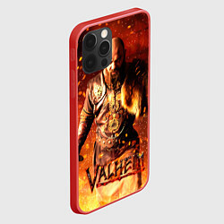 Чехол для iPhone 12 Pro Valheim Викинг в огне, цвет: 3D-красный — фото 2