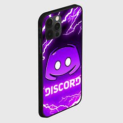 Чехол для iPhone 12 Pro DISCORD ДИСКОРД МОЛНИЯ, цвет: 3D-черный — фото 2