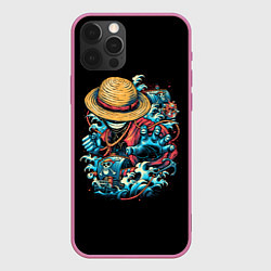 Чехол для iPhone 12 Pro One Piece Retro Style, цвет: 3D-малиновый