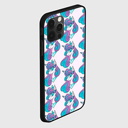 Чехол для iPhone 12 Pro Пони узор, цвет: 3D-черный — фото 2