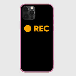 Чехол для iPhone 12 Pro REC, цвет: 3D-малиновый