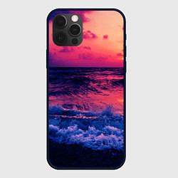 Чехол для iPhone 12 Pro Закат на берегу, цвет: 3D-черный