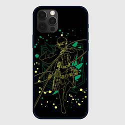 Чехол для iPhone 12 Pro Атака Титанов, Леви Аккерман, цвет: 3D-черный