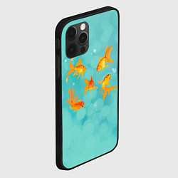 Чехол для iPhone 12 Pro Золотые рыбки, цвет: 3D-черный — фото 2