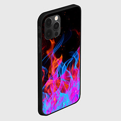 Чехол для iPhone 12 Pro ТРИ ОГНЯ FIRE СИНИЙ ОГОНЬ, цвет: 3D-черный — фото 2