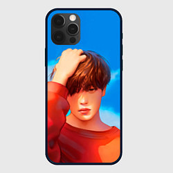 Чехол для iPhone 12 Pro Park Jimin Art, цвет: 3D-черный