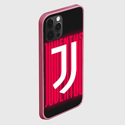 Чехол для iPhone 12 Pro JUVENTUS ЮВЕНТУС НЕОН, цвет: 3D-малиновый — фото 2