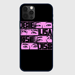 Чехол для iPhone 12 Pro Black pink eyes, цвет: 3D-черный