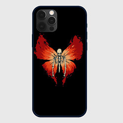 Чехол для iPhone 12 Pro Butterfly Skeleton, цвет: 3D-черный