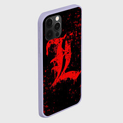 Чехол для iPhone 12 Pro Тетрадь смерти Логотип red, цвет: 3D-светло-сиреневый — фото 2