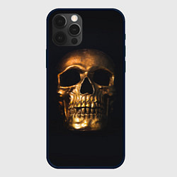 Чехол для iPhone 12 Pro Golden Skull, цвет: 3D-черный