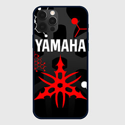 Чехол для iPhone 12 Pro YAMAHA ЯМАХА МОТОСПОРТ, цвет: 3D-черный