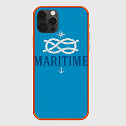 Чехол для iPhone 12 Pro Морской ВМФ, цвет: 3D-красный