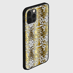 Чехол для iPhone 12 Pro Versace gold & white, цвет: 3D-черный — фото 2