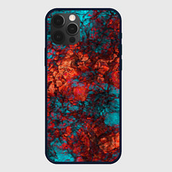 Чехол для iPhone 12 Pro Текстура камня, цвет: 3D-черный