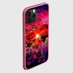 Чехол для iPhone 12 Pro МАЛИНОВЫЙ ЗАКАТ, цвет: 3D-малиновый — фото 2