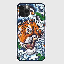 Чехол для iPhone 12 Pro Тигр, цвет: 3D-черный