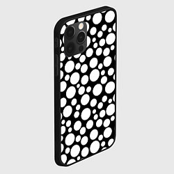 Чехол для iPhone 12 Pro Черно-белый горох, цвет: 3D-черный — фото 2