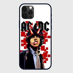 Чехол для iPhone 12 Pro ACDC Ангус Янг, цвет: 3D-черный