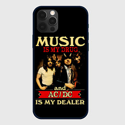 Чехол для iPhone 12 Pro MUSYC IS MY DRUG and ACDC IS MY DEALER, цвет: 3D-черный