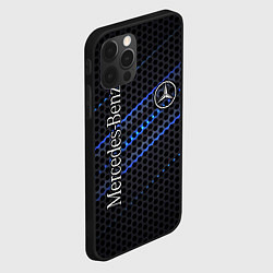 Чехол для iPhone 12 Pro MERCEDES LOGO NEON, цвет: 3D-черный — фото 2