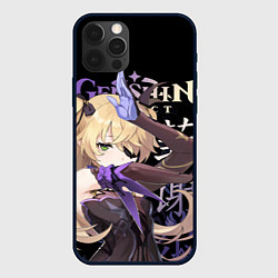 Чехол для iPhone 12 Pro Фишль Genshin Impact, цвет: 3D-черный