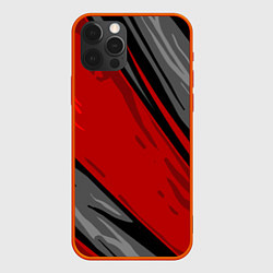 Чехол для iPhone 12 Pro Сиомбиотический стиль, цвет: 3D-красный