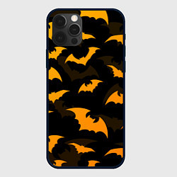 Чехол для iPhone 12 Pro ЛЕТУЧИЕ МЫШИ НОЧЬ ХЕЛЛОУИН HALLOWEEN NIGHT BATS, цвет: 3D-черный