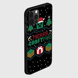Чехол для iPhone 12 Pro MINECRAFT CHRISTMAS, цвет: 3D-черный — фото 2