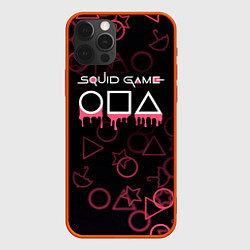Чехол для iPhone 12 Pro Squid Game Pattern, цвет: 3D-красный