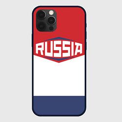 Чехол для iPhone 12 Pro Russia, цвет: 3D-черный