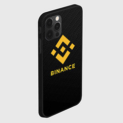 Чехол для iPhone 12 Pro БИНАНС ЛОГО CARBON BINANCE LOGO, цвет: 3D-черный — фото 2