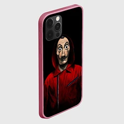 Чехол для iPhone 12 Pro Бумажный дом La Casa de Papel маска, цвет: 3D-малиновый — фото 2