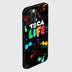 Чехол для iPhone 12 Pro TOCA BOCA RAINBOW PAINTS ТОКА БОКА РАДУЖНЫЕ КРАСКИ, цвет: 3D-черный — фото 2