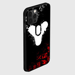 Чехол для iPhone 12 Pro DESTINY 2 RED & WHITE PATTERN LOGO, цвет: 3D-черный — фото 2
