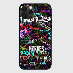 Чехол для iPhone 12 Pro Neon graffiti Smile, цвет: 3D-черный