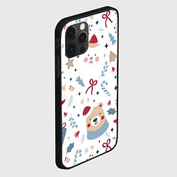 Чехол для iPhone 12 Pro Забавный Новый Год, цвет: 3D-черный — фото 2