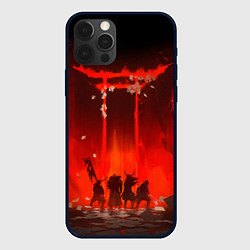 Чехол для iPhone 12 Pro GHOST OF TSUSHIMA САМУРИ В ОГНЕ, цвет: 3D-черный