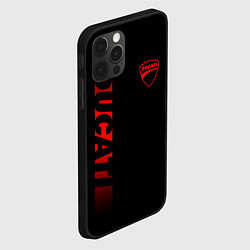 Чехол для iPhone 12 Pro DUCATI BLACK RED LINE, цвет: 3D-черный — фото 2