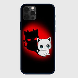 Чехол для iPhone 12 Pro КОТИК ДЬЯВОЛ KITTY DEVIL, цвет: 3D-черный