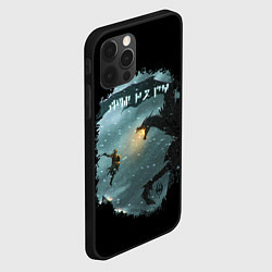 Чехол для iPhone 12 Pro TES SKYRIM FIGHT DRAGON, цвет: 3D-черный — фото 2