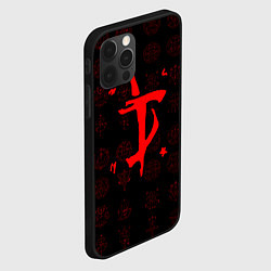 Чехол для iPhone 12 Pro Символ палача рока Doom, цвет: 3D-черный — фото 2