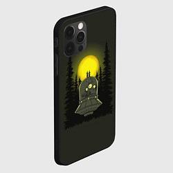 Чехол для iPhone 12 Pro Шокированный пришелец в лесу, цвет: 3D-черный — фото 2