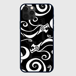 Чехол для iPhone 12 Pro ТАТУ ДРАКЕНА БЕЛЫЕ ДРАКОНЫ, ТОКИЙСКИЕ МСТИТЕЛИ, цвет: 3D-черный