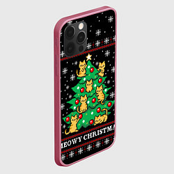 Чехол для iPhone 12 Pro MEOWY CHRISTMAS 2022, цвет: 3D-малиновый — фото 2