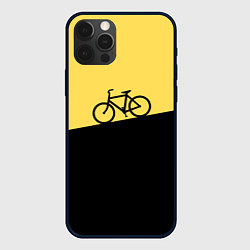 Чехол для iPhone 12 Pro Бегущий за велосипедом, цвет: 3D-черный