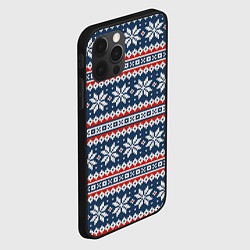 Чехол для iPhone 12 Pro Knitted Christmas Pattern, цвет: 3D-черный — фото 2