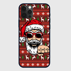 Чехол для iPhone 12 Pro Bad Santa Плохой Санта, цвет: 3D-черный